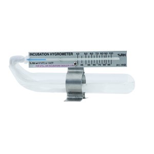 HYGROMETER NATTE BOL MET GLAZEN WATERRESERVOIR EN KOUS