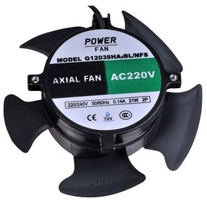 POWERFAN, VENTILATOR, 230V AC, 120X120X38MM / KOGELL. / FRAMELOOS / ZUIGEND